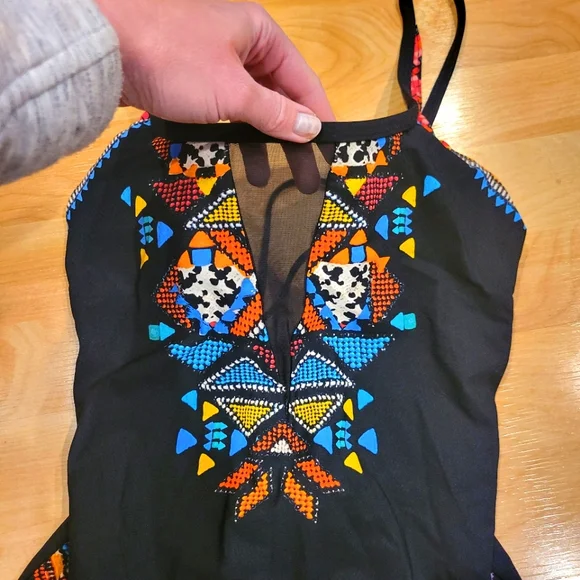 La Blanca One Piece Swim Suit Black Size 4 - Picture 3 of 12